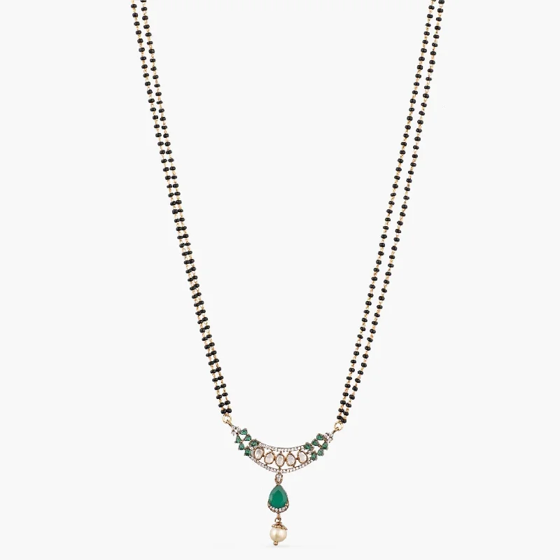 real tiger’s eye bead bracelet Leafy Moissanite Silver Mangalsutra Necklace