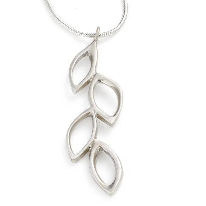 unique square diamond ring Leaves Necklace