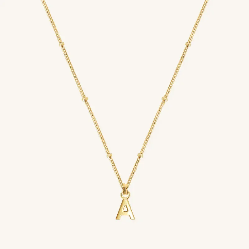 minimalist chain anklet gold Letter Necklace Bobble Chain