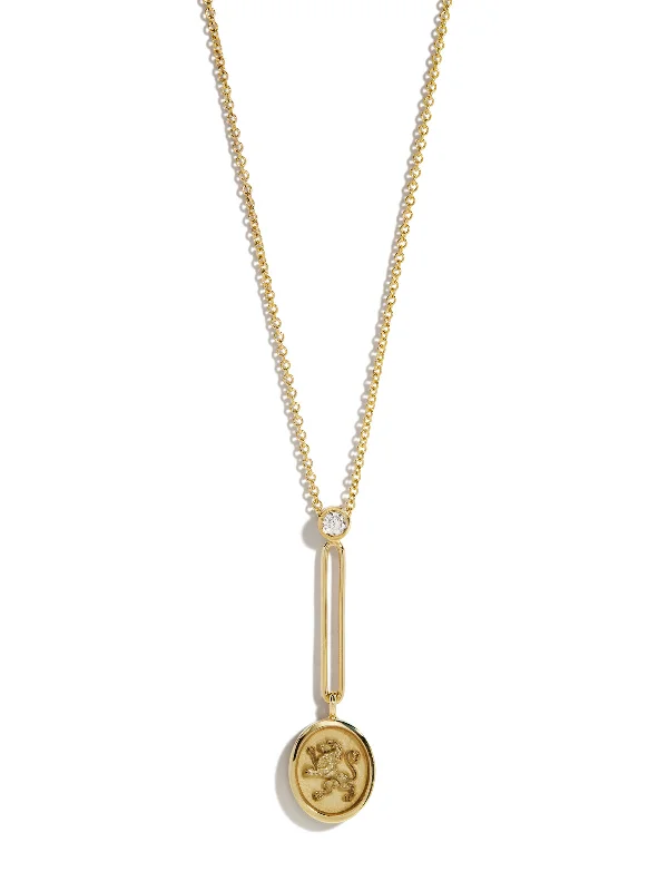 celestial orbit ring set Lion Fantasy Signet Yellow Gold Pendant Necklace