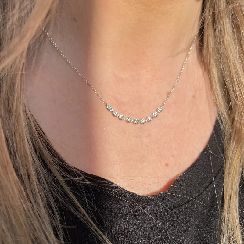 tiny diamond cross necklace LITTLE SECRET GARDEN DIAMOND NECKLACE