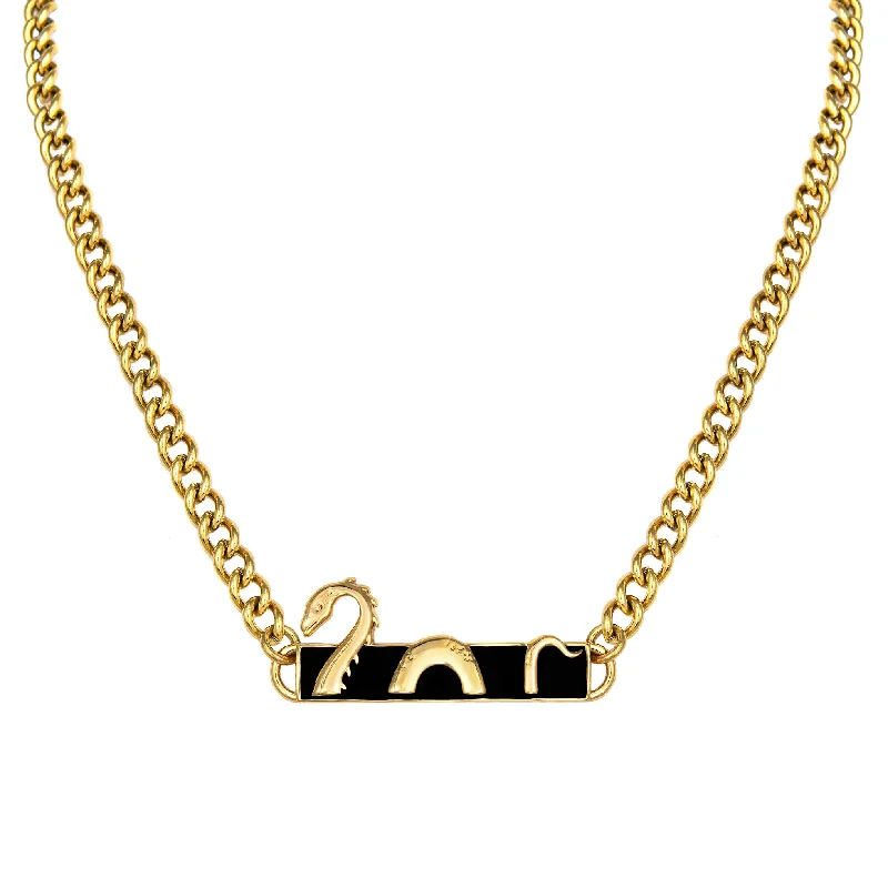 delicate floral wedding band Loch Ness Necklace
