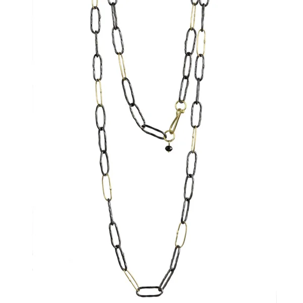 chunky gold chain necklace Long Bowline Necklace