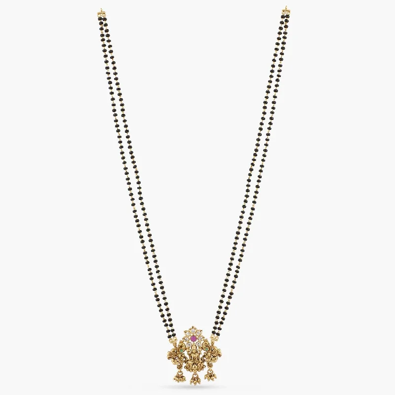 rose gold bar bracelet personalized Lotus Blossom of Lakshmi Silver Mangalsutra
