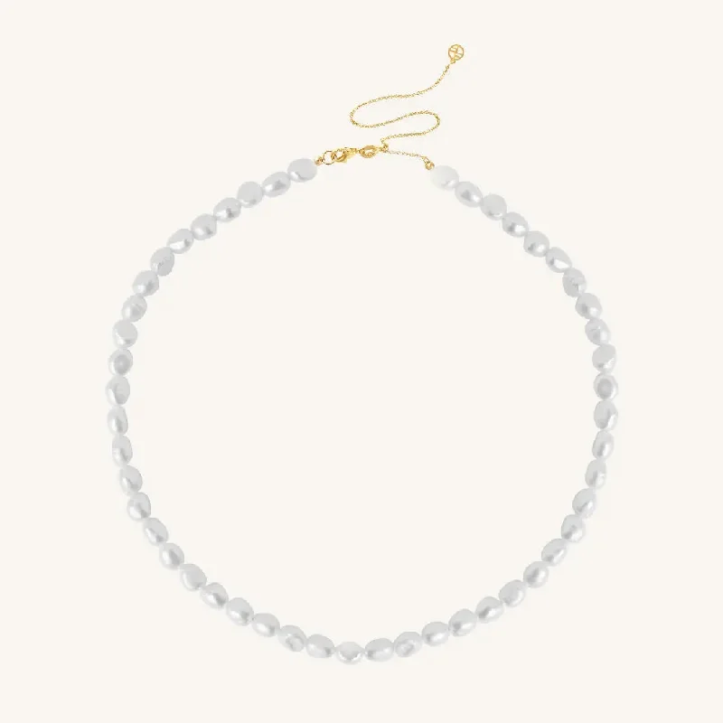 minimalist crystal quartz ring Maisie Pearl Necklace - Stone of Potential