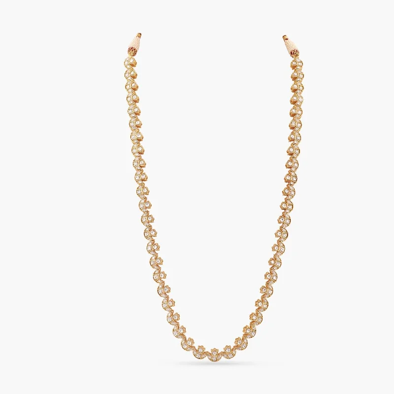 gold moonstone cocktail ring Mallika Jadau Gold Plated Silver Chain Necklace