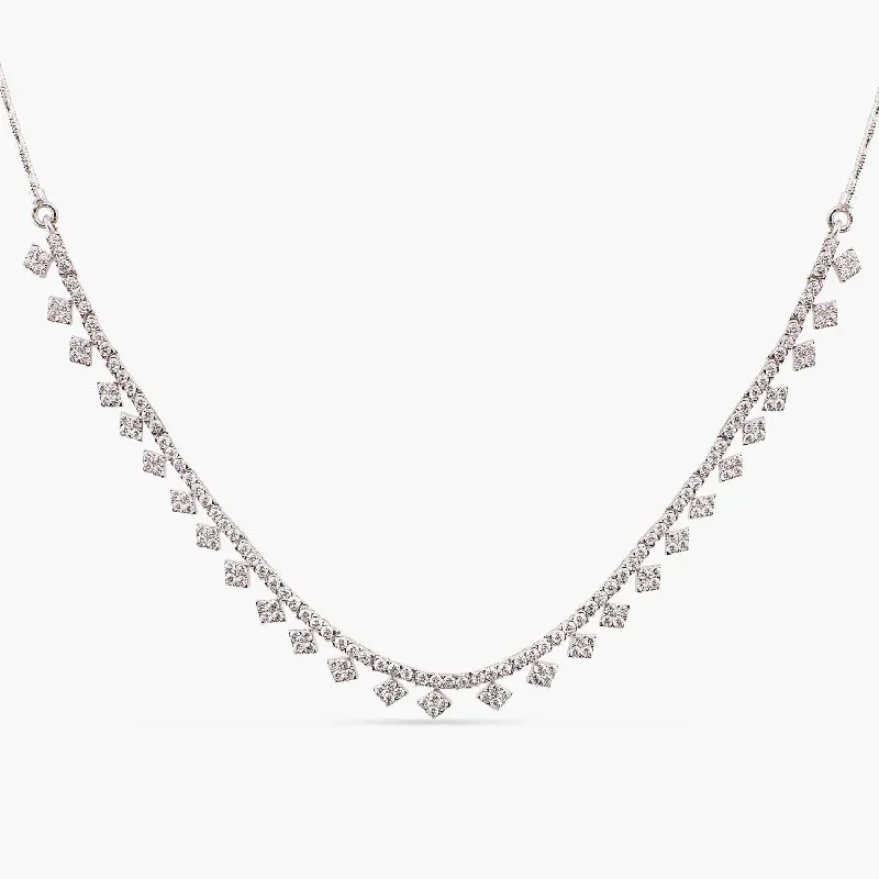 handcrafted gold stud earrings Angelic CZ Silver Necklace