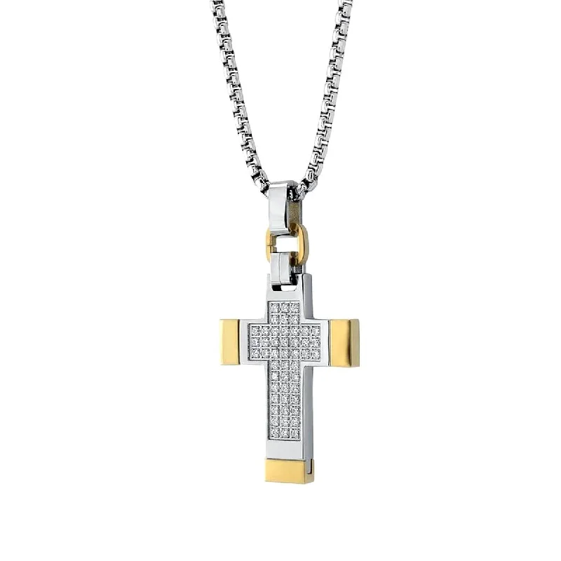 black spinel ring men MEN'S TWO TONE STAINLESS STEEL CROSS AND CHAIN WITH CUBIC CIRCONIA black spinel ring men MEN'S TWO TONE STAINLESS STEEL CROSS AND CHAIN WITH CUBIC CIRCONIA