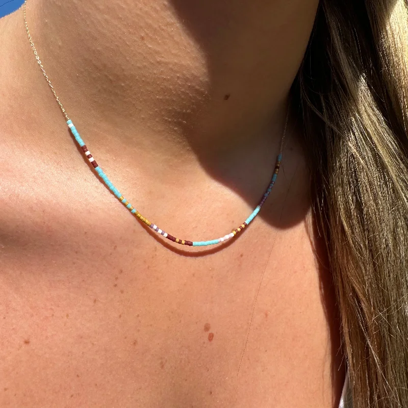 silver infinity knot ring MICROBEAD NECKLACE