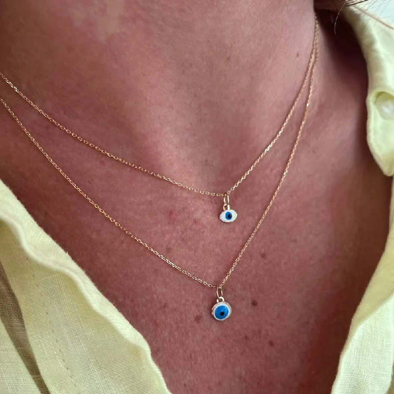 handcrafted opal inlay ring MILOS EVIL EYE NECKLACE