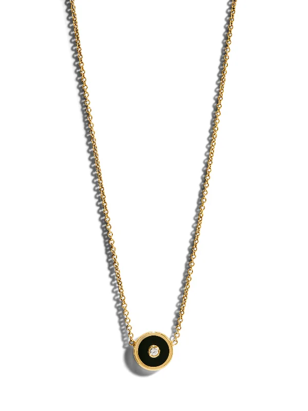 bold gothic skull necklace Mini Black Onyx and Diamond Compass Yellow Gold Necklace bold gothic skull necklace Mini Black Onyx and Diamond Compass Yellow Gold Necklace
