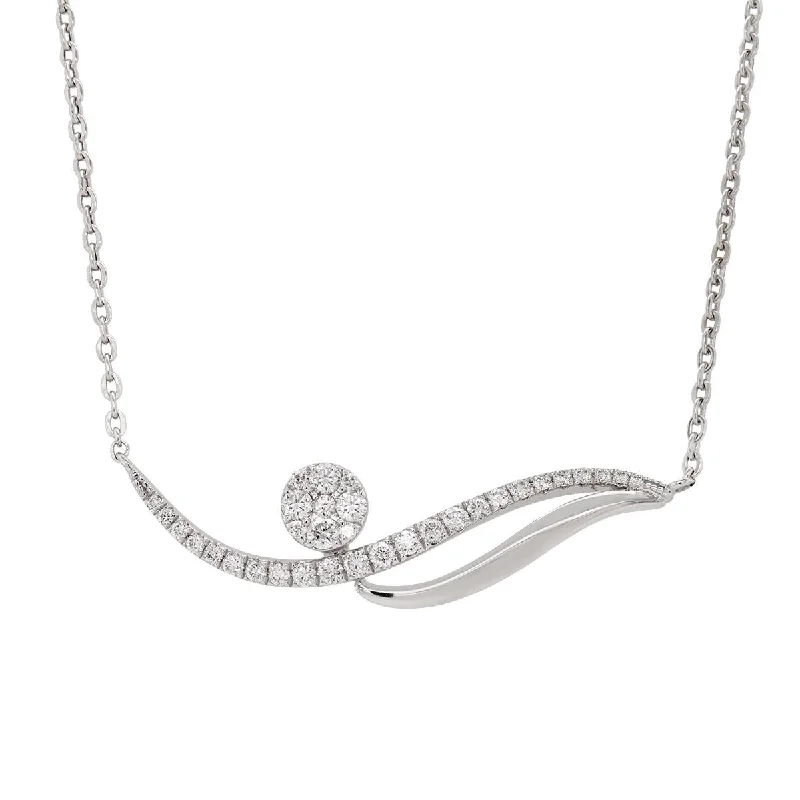 dainty snake ring gold MODERN WHITE GOLD AND DIAMOND PENDANT,  .43 CT TW