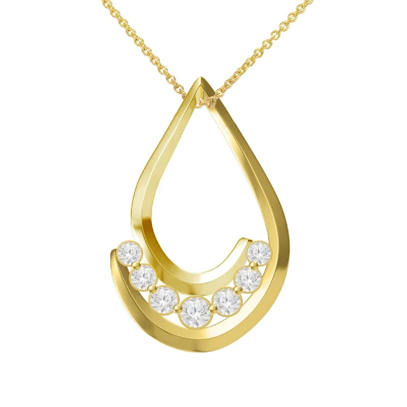 sapphire princess cut ring MODERN YELLOW GOLD AND DIAMOND TEAR DROP PENDANT, .64 CT TW sapphire princess cut ring MODERN YELLOW GOLD AND DIAMOND TEAR DROP PENDANT, .64 CT TW