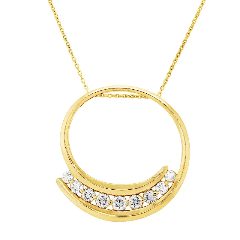 unique silver branch ring MODERN YELLOW GOLD CIRCLE PENDANT NECKLACE WITH DIAMONDS, .89 CT TW unique silver branch ring MODERN YELLOW GOLD CIRCLE PENDANT NECKLACE WITH DIAMONDS, .89 CT TW