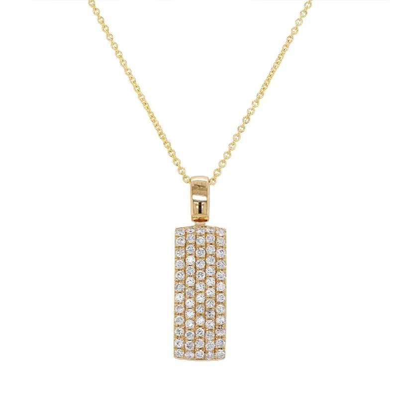 simple crescent moon ring MODERN YELLOW GOLD NECKLACE WITH 62 DIAMONDS, .49 CT TW