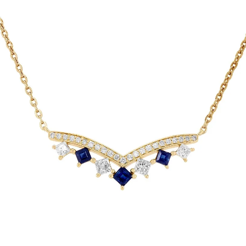 sterling silver toe ring set MODERN YELLOW GOLD NECKLACE WITH SQUARE SAPPHIRES AND DIAMONDS, .42 CT TW sterling silver toe ring set MODERN YELLOW GOLD NECKLACE WITH SQUARE SAPPHIRES AND DIAMONDS, .42 CT TW