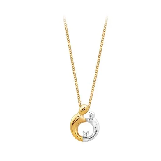 personalized couple’s bracelet engraved Two-Tone White Gold & Yellow Gold Mother & Child Diamond Necklace personalized couple’s bracelet engraved Two-Tone White Gold & Yellow Gold Mother & Child Diamond Necklace