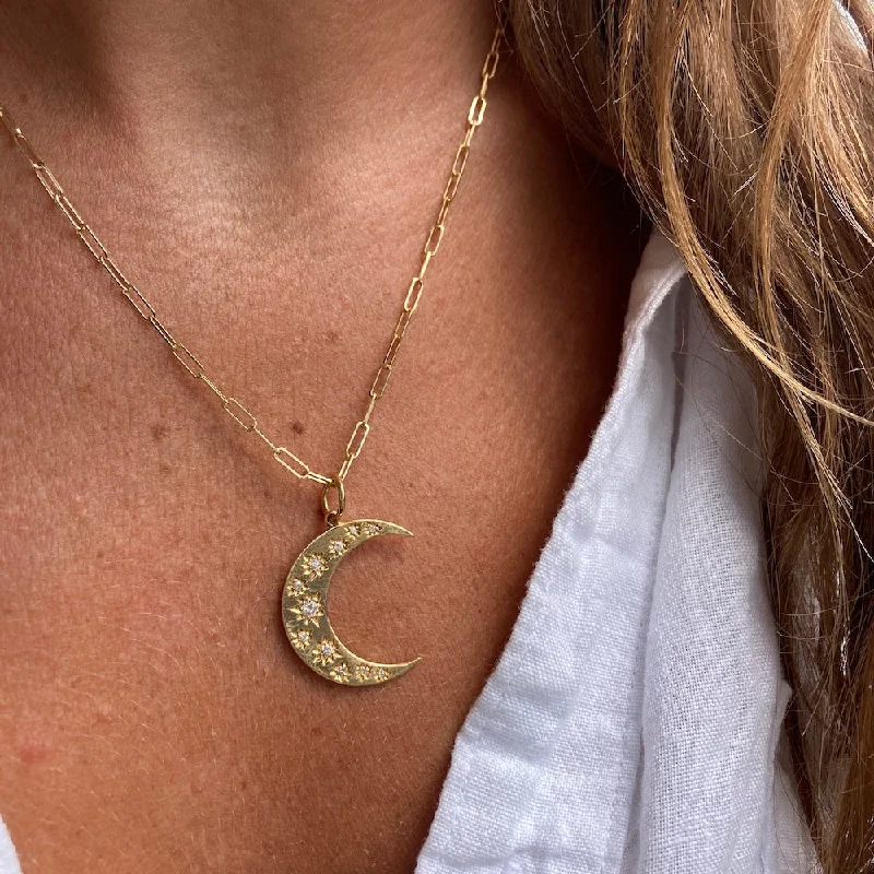 celestial lunar eclipse pendant MY MOON AND STARS PENDANT