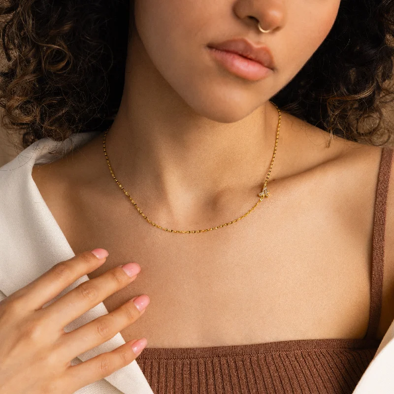 pearl stud earrings classic Nella Pave Off-Center Initial Necklace