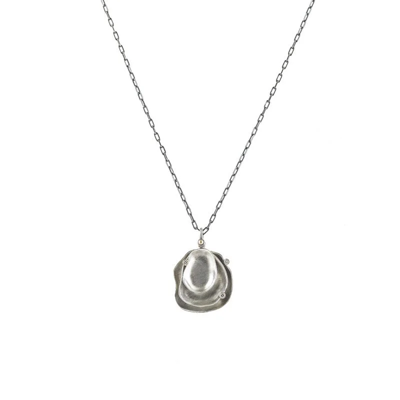 aquamarine birthstone necklace March Nest of Diamonds Necklace
