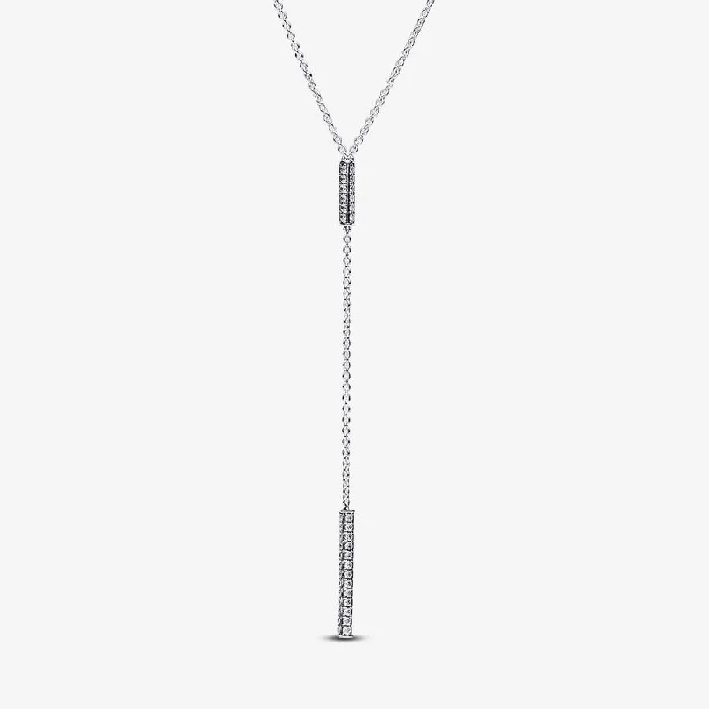 gold-plated chain necklace with charms FINAL SALE - Pandora Pave Prism Drop Necklaces gold-plated chain necklace with charms FINAL SALE - Pandora Pave Prism Drop Necklaces
