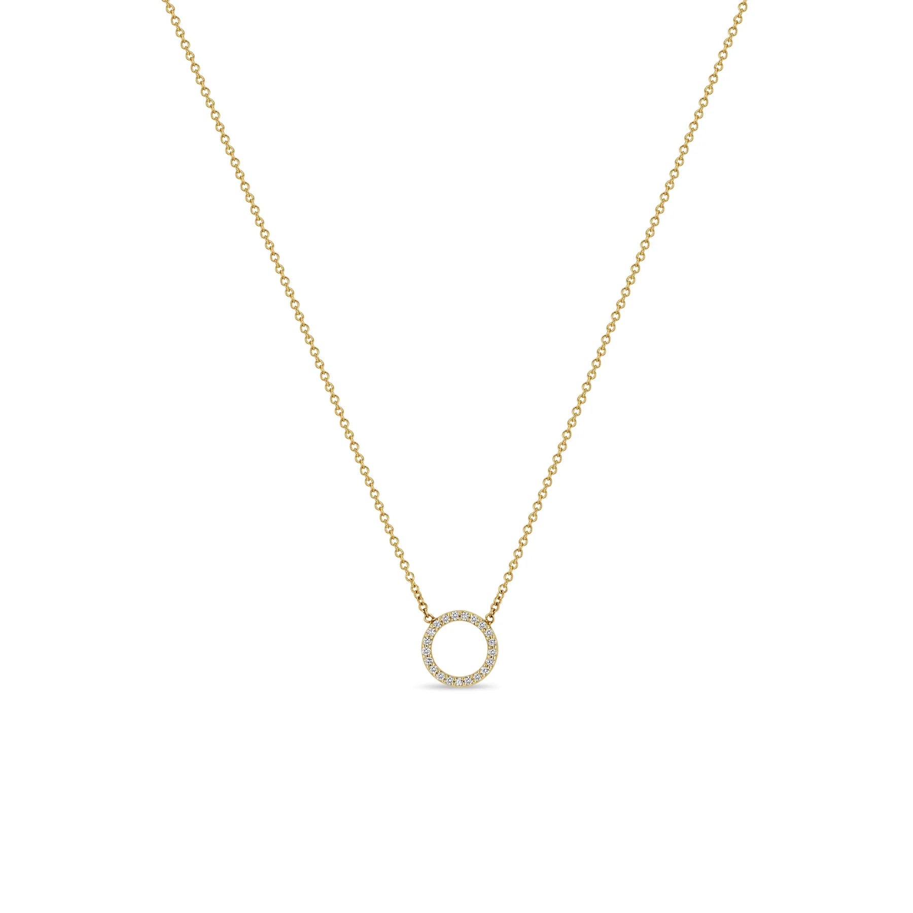 celestial constellation necklace silver Pave Diamond Circle Necklace