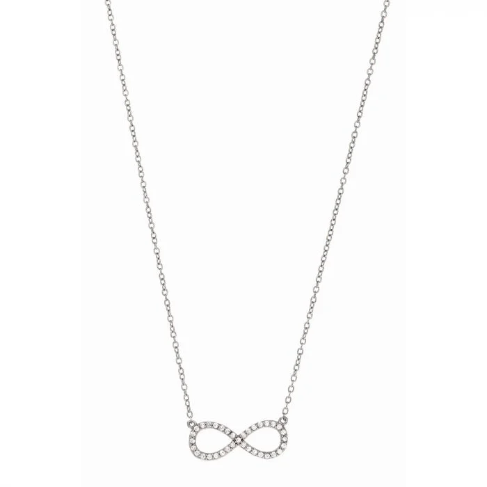 adjustable toe ring silver CZ Infinity Sterling Silver Necklace