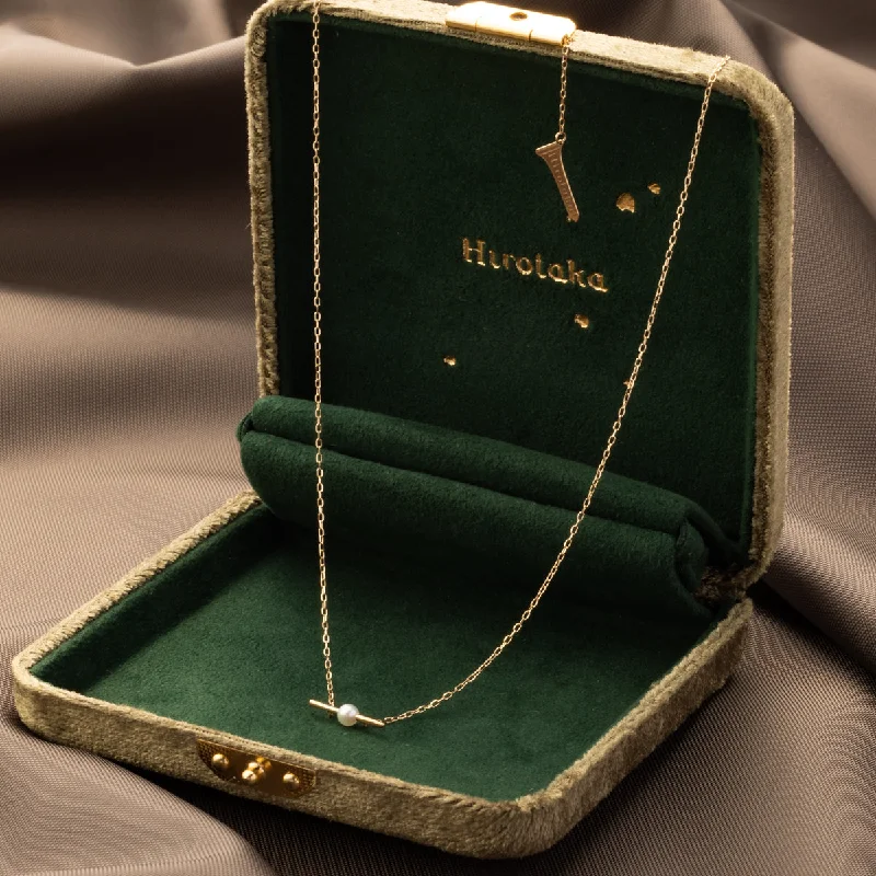large vintage statement necklace HOLIDAY GIFT SET Akoya Pearl Bar Necklace