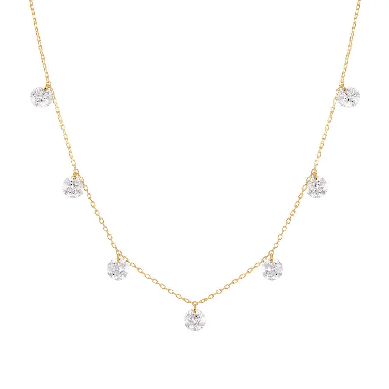 opal and gold earrings Danaé hanging 18K Gold, Whitegold or Rosegold Necklace w. 7 Diamonds opal and gold earrings Danaé hanging 18K Gold, Whitegold or Rosegold Necklace w. 7 Diamonds