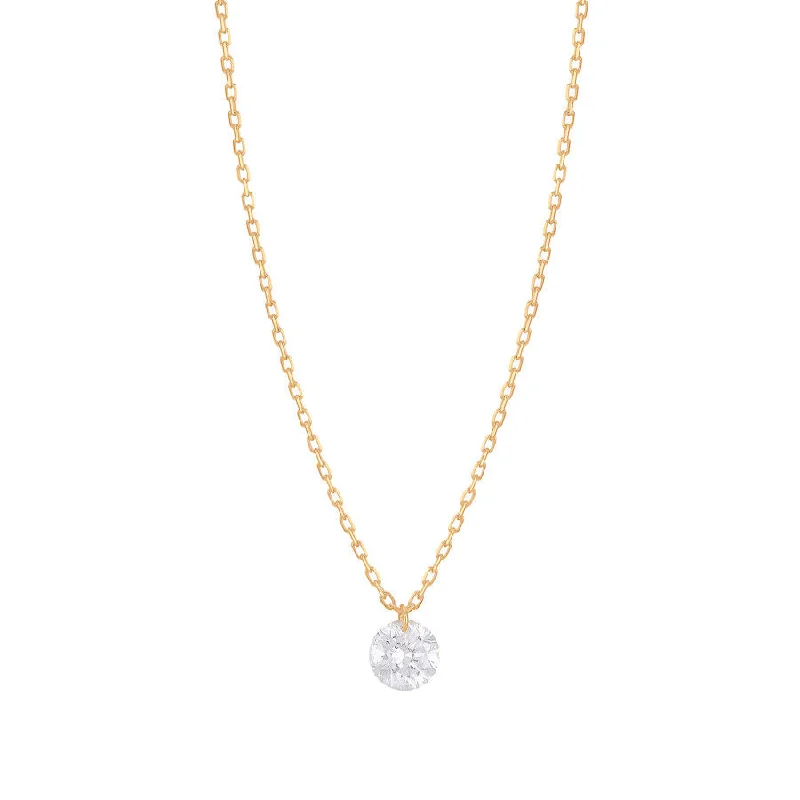 eternity ring for anniversary Danaé 18K Gold Necklace w. Diamond, 0.23 ct