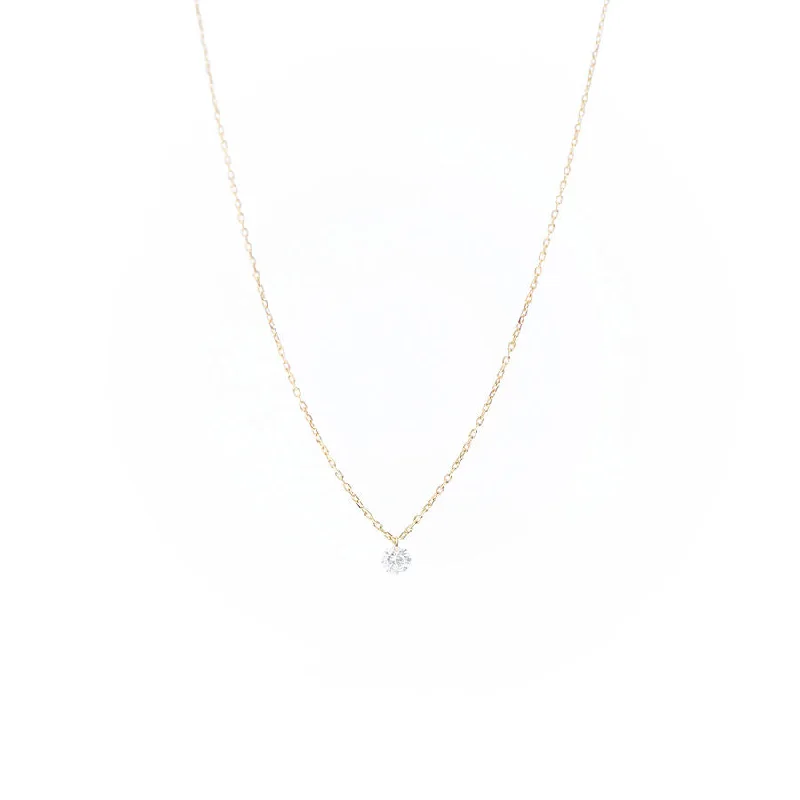 black stainless steel signet ring Danaé 18K Gold Necklace w. Diamond, 0.08 ct