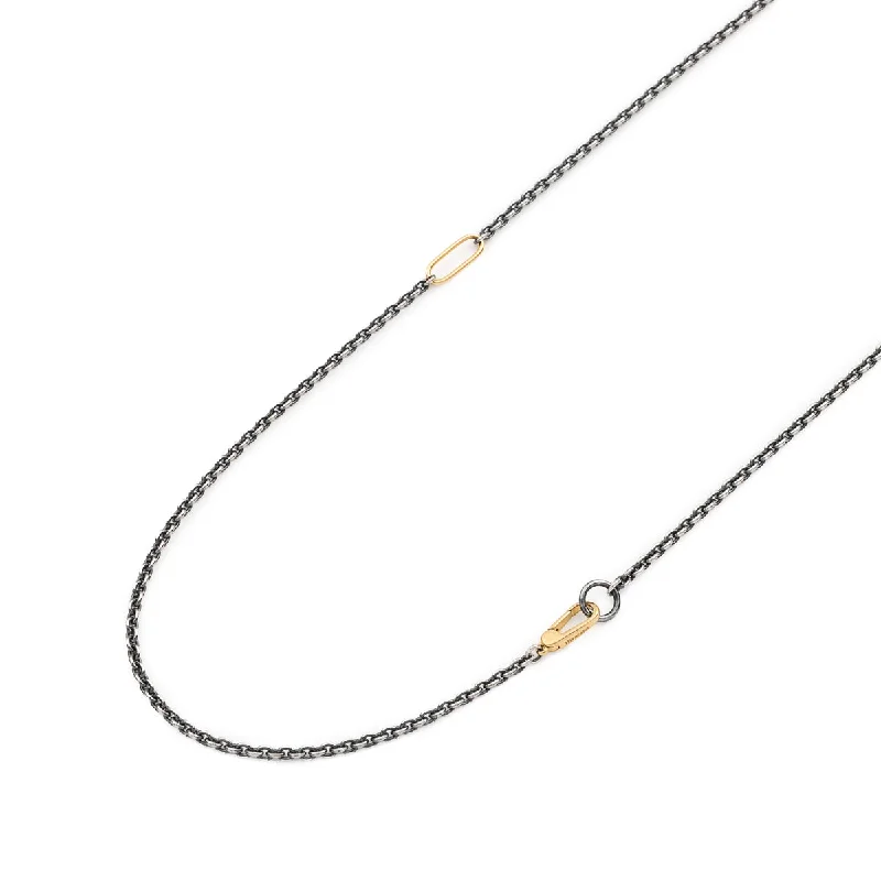 unique square diamond ring "Pipistrello" Cable Chain Necklace
