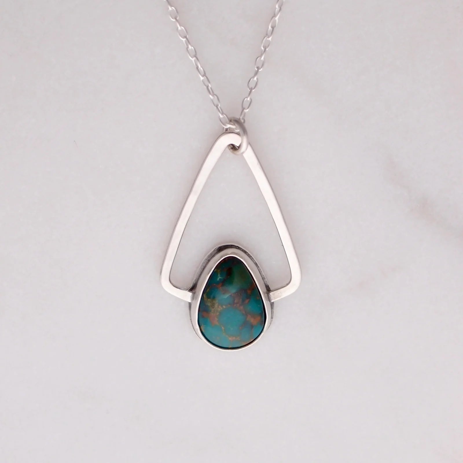 solid gold cartilage hoop Pinza #7 Turquoise Necklace