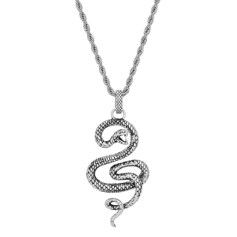 vintage platinum wedding band Python Necklace