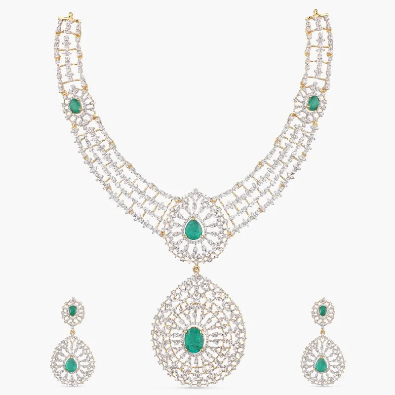 braided gold chain bracelet Rashi CZ Silver Necklace Set