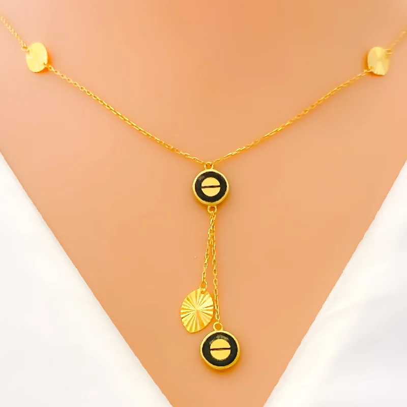 Reflective Refined 21k Gold Necklace