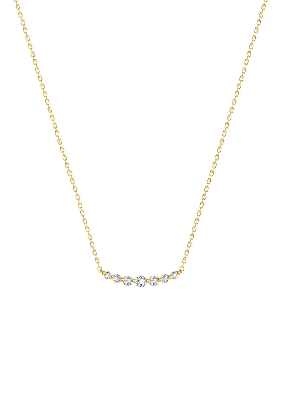 bohemian anklet with shells Double Degrade 18K Gold Necklace w. Lab-Grown Diamonds
