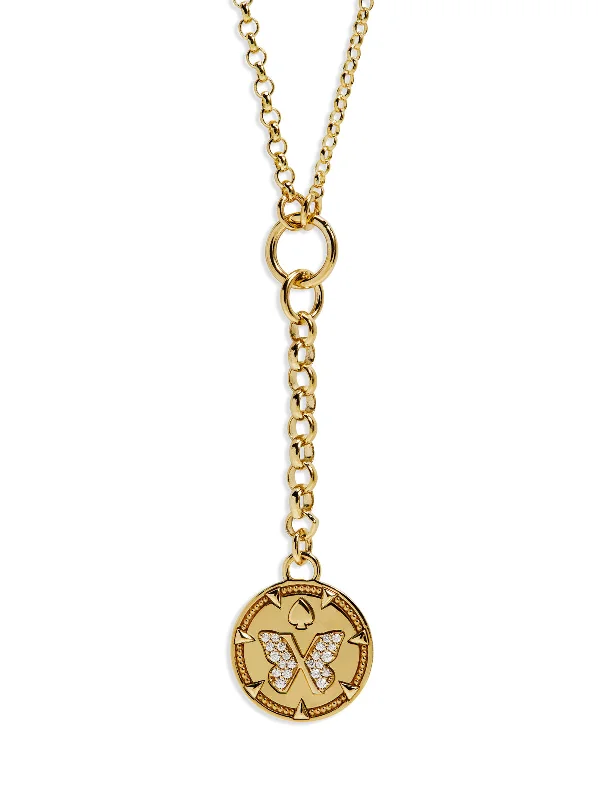 gold plated Cuban link chain Reverie Small Mixed Belcher Yellow Gold Necklace