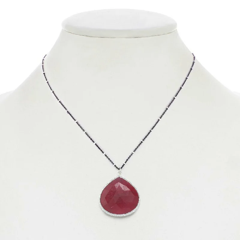 tiny gold huggie hoops Ruby Quartz Pendant Necklace