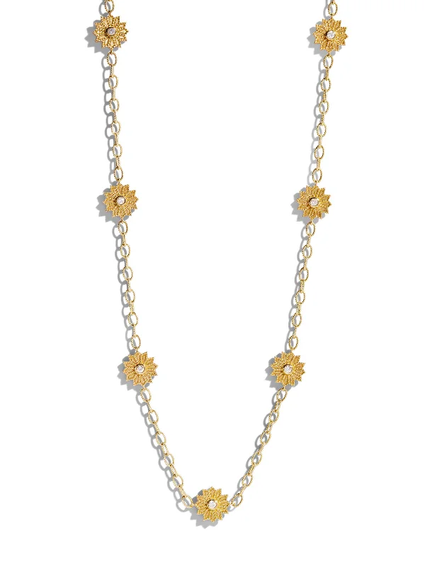 infinity couple’s ring matching set Sacred Flowers Stations Yellow Gold Necklace