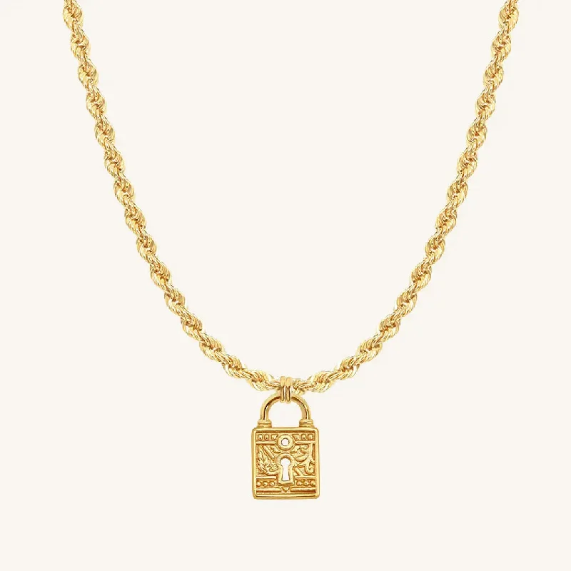 sterling silver braided ring Sanctuary Keylock Necklace