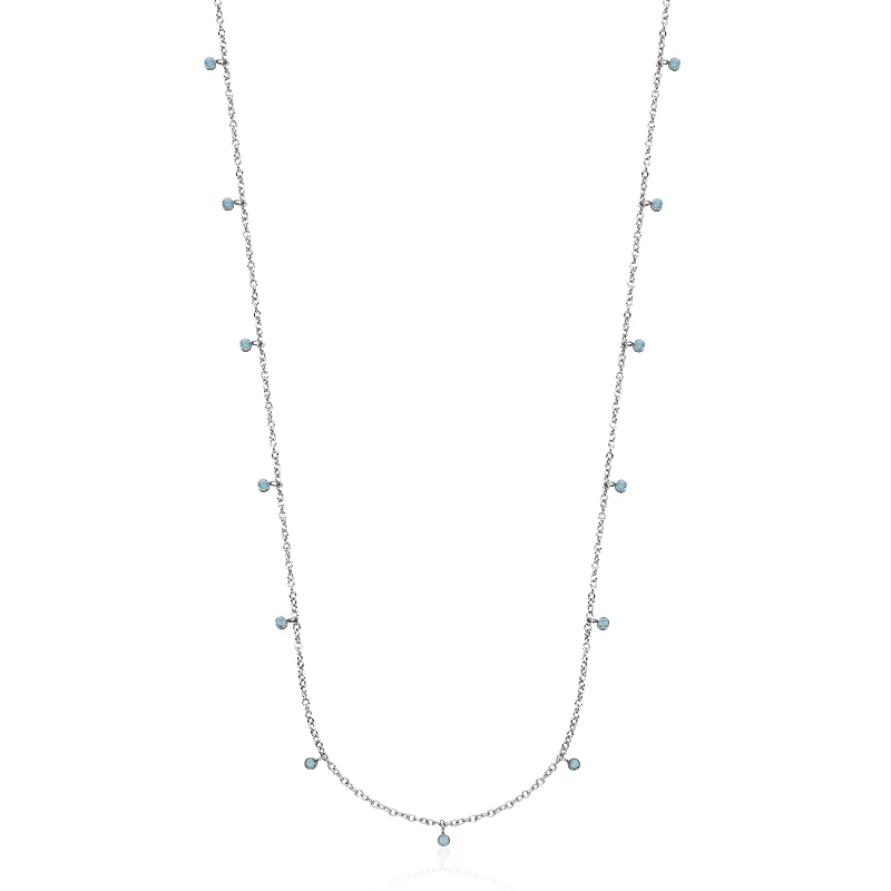 boho shell beaded anklet Italgem Stainless Steel Sapphire Opal Crystal Dangle Necklace