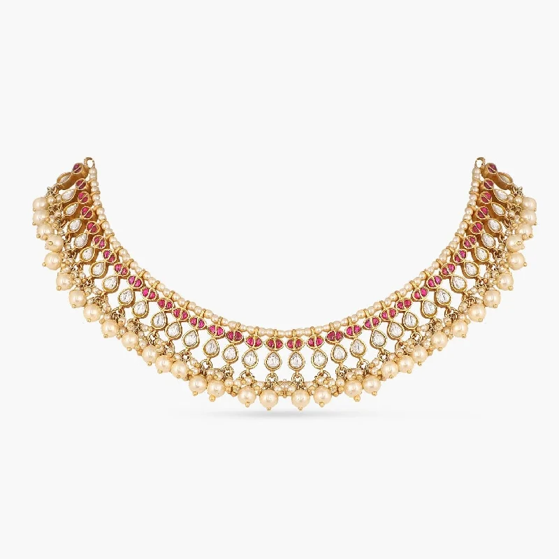 genuine ruby ring women Shvaas Jadau Silver Choker Necklace