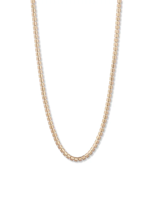 beaded wrap bracelet handmade Skinny Ophelia, 18K Yellow Gold Necklace