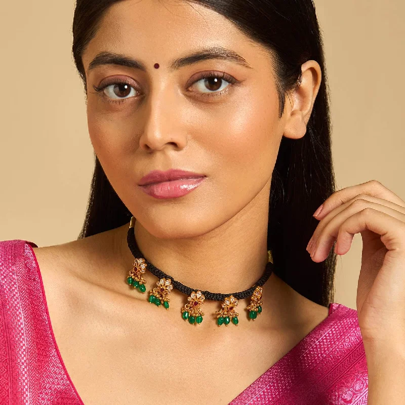 large vintage statement necklace Silver Temple Necklace 172596