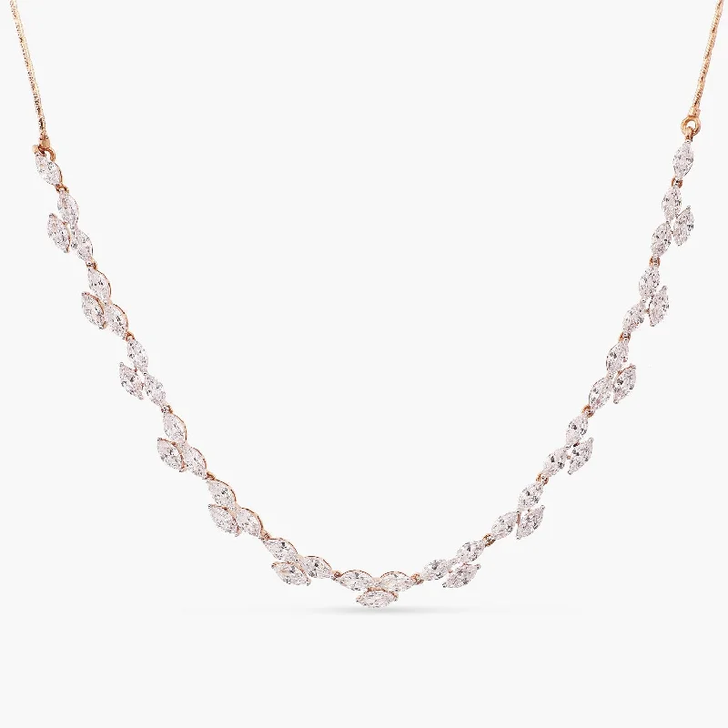 ruby and diamond engagement ring Skylar Minimal CZ Silver Necklace