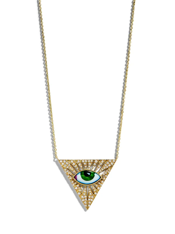 emerald-cut ruby eternity ring Isida Petit Vert Diamond Triangle Evil Eye Yellow Gold Necklace emerald-cut ruby eternity ring Isida Petit Vert Diamond Triangle Evil Eye Yellow Gold Necklace