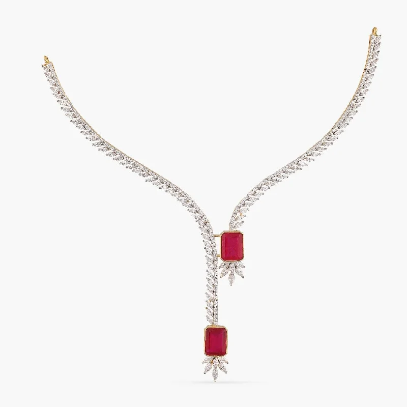 modern geometric gold ring Soliel CZ Silver Necklace
