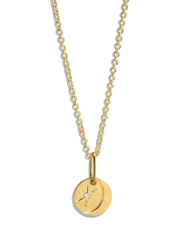 solid gold stacking rings set Stars Teeny Tiny Yellow Gold Necklace