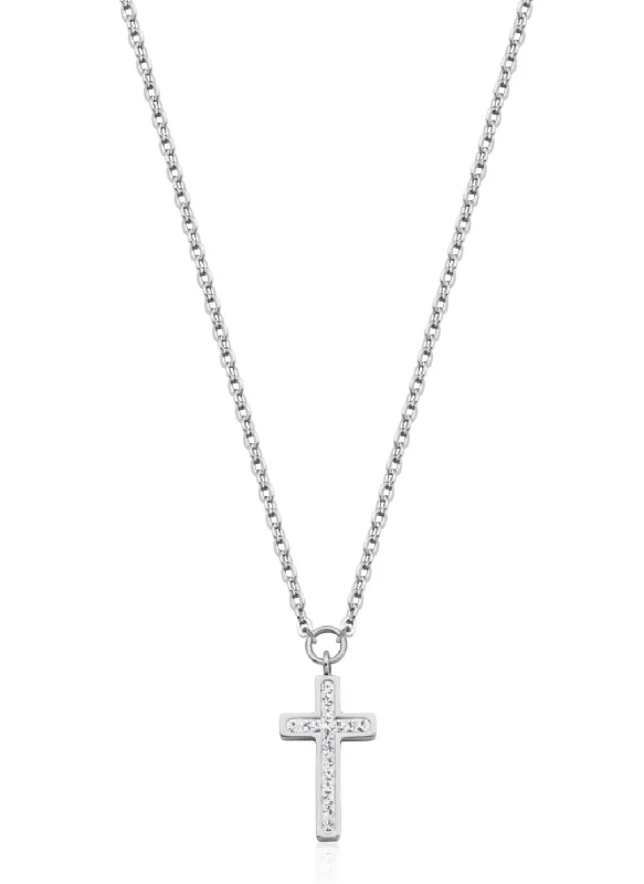 minimalist rose gold bracelet Steelx Crystal Cross Necklace